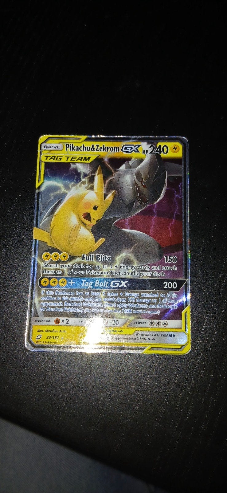 Zekrom en pikachu pokemon kaart, Ophalen of Verzenden, Zo goed als nieuw