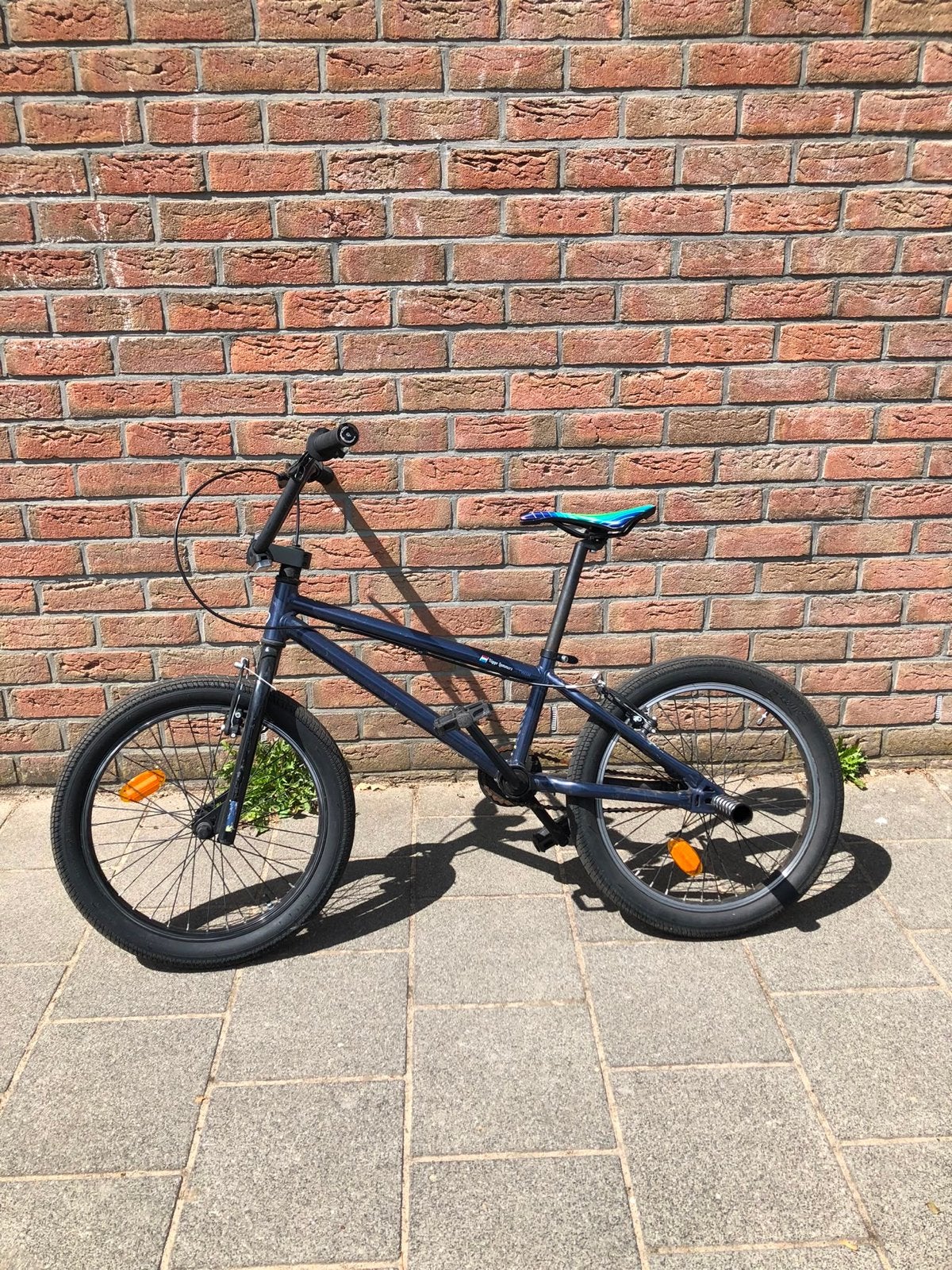 Btwin BMX Wipe 500 20" kinderfiets - Blauw, Ophalen, Gebruikt, Staal, Velgrem