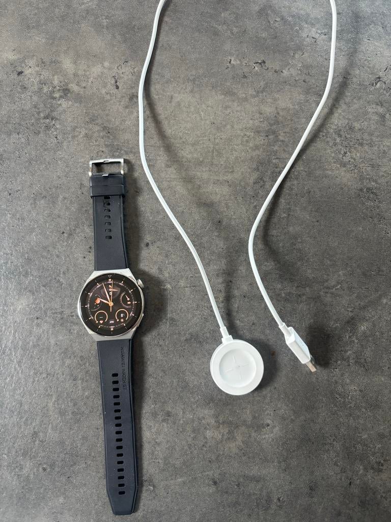 Huawei Watch GT 3 Pro - Zo goed als nieuw, Sieraden, Tassen en Uiterlijk, Smartwatches, Ophalen, Afstand, Zwart, Zo goed als nieuw