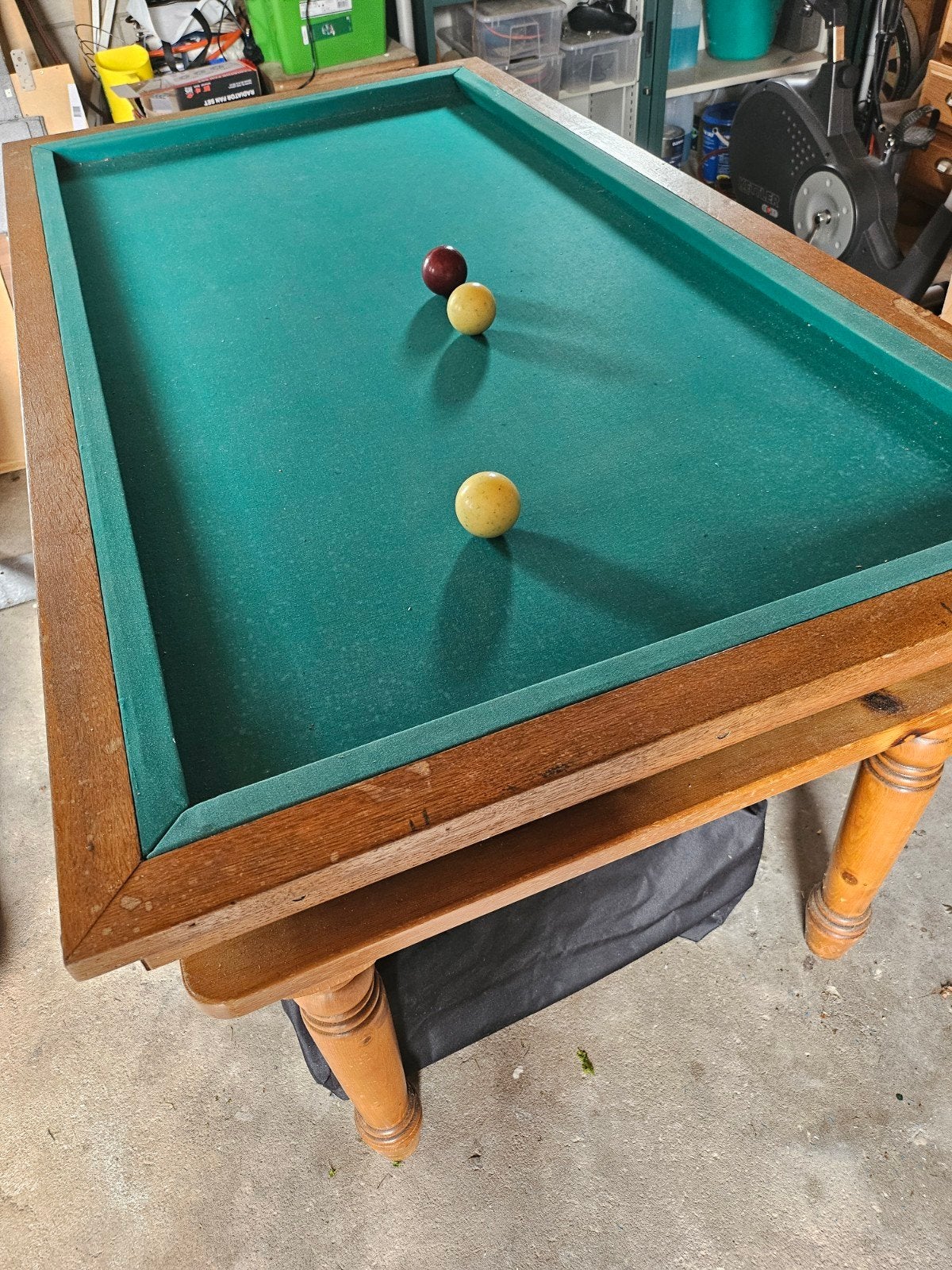 Tafelbiljart met reservelaken, Sport en Fitness, Ophalen, Gebruikt, Biljarttafel