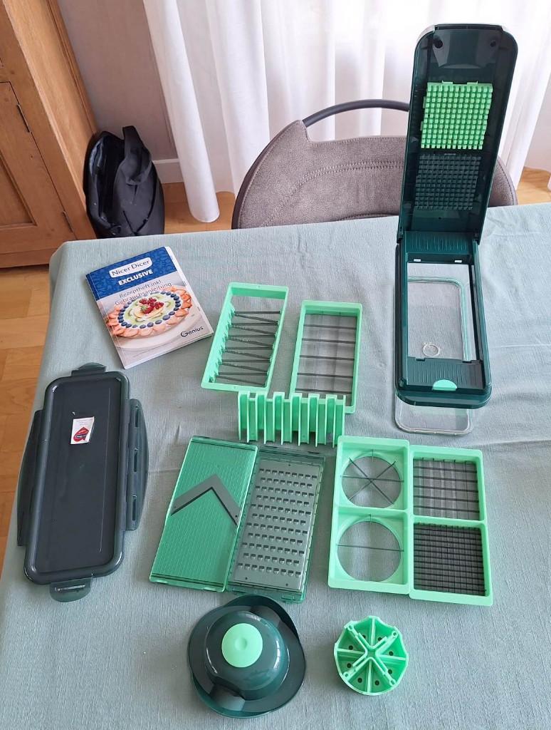 Keukenhulp Nicer Dicer, Ophalen, Groen, Kunststof, Zo goed als nieuw