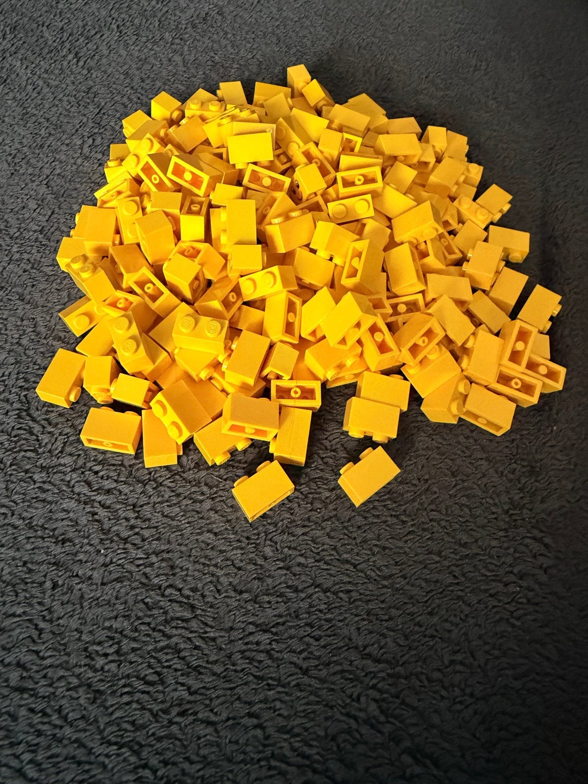 Gele Lego 1x2 Bricks - 230 Stuks, Ophalen of Verzenden, Gebruikt