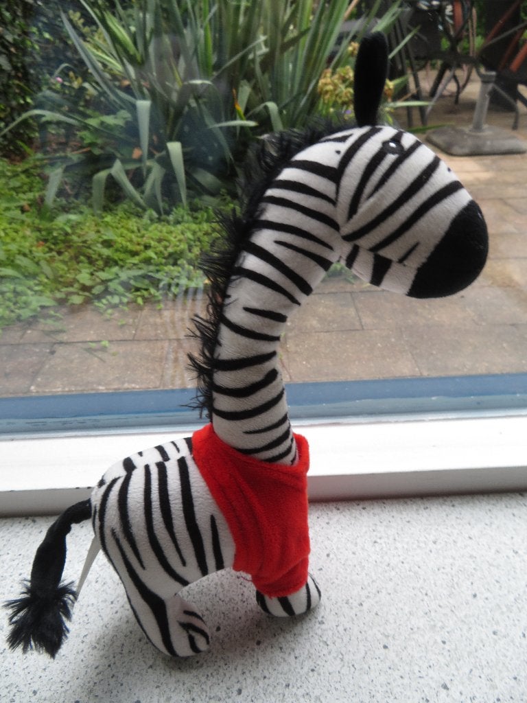 Zebrapaard zebra met super lange nek Wieb Wiep Teddy Wibra, Paard, Ophalen of Verzenden, Zo goed als nieuw, Wasbaar
