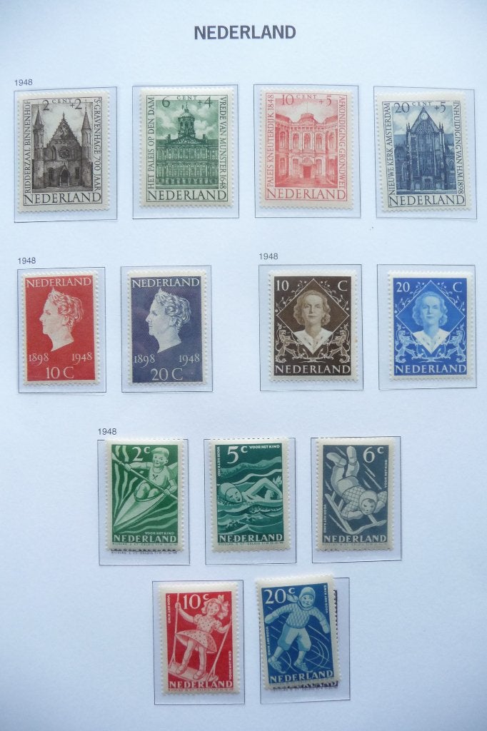 Nederland 1948, 4 Complete series jaargang 1948 postfris, Ophalen of Verzenden, Buitenland