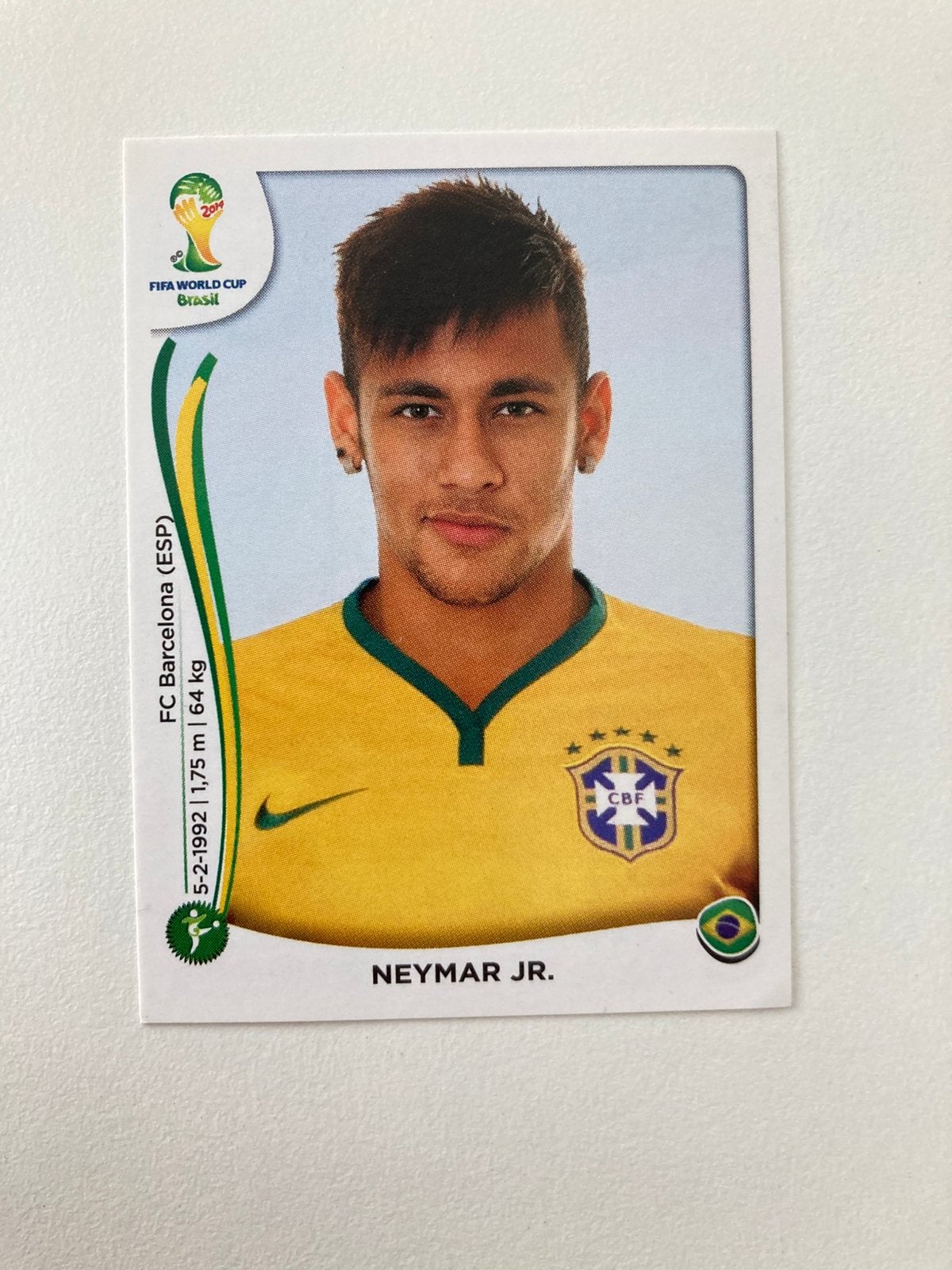Panini WK 2014 - Neymar #48, Ophalen of Verzenden, Zo goed als nieuw, Buitenlandse clubs, Poster, Plaatje of Sticker