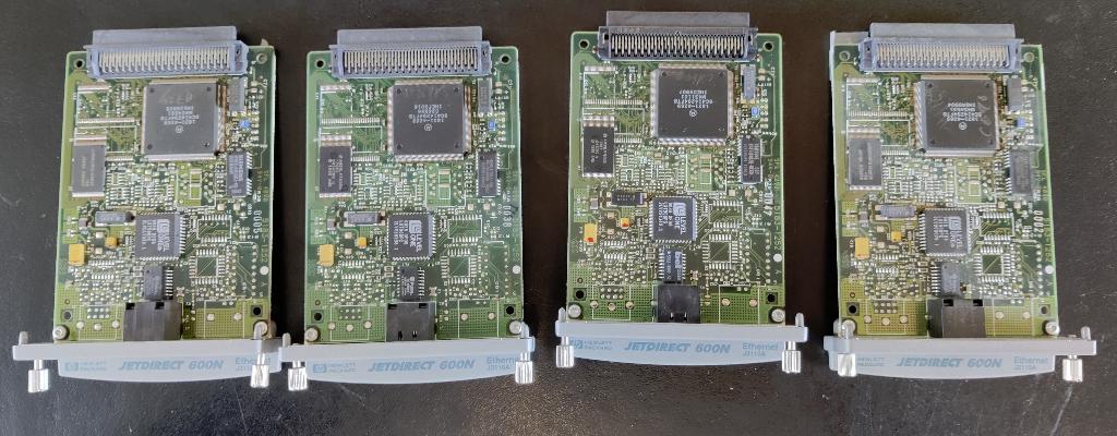 Partij van 4 X HP Jetdirect 600n netwerkkaart voor HP  17-3, Ophalen of Verzenden, Gebruikt