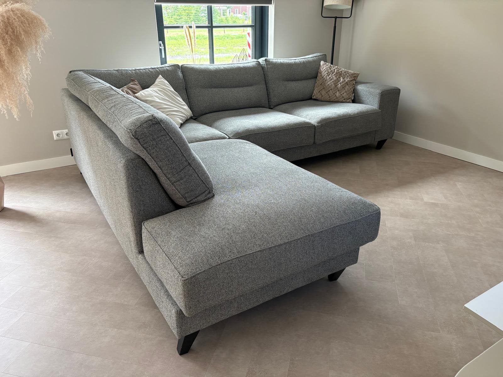 Mooie kwaliteitsbank!! Chaise longue, hoekbank, Ophalen, Zo goed als nieuw, Stof