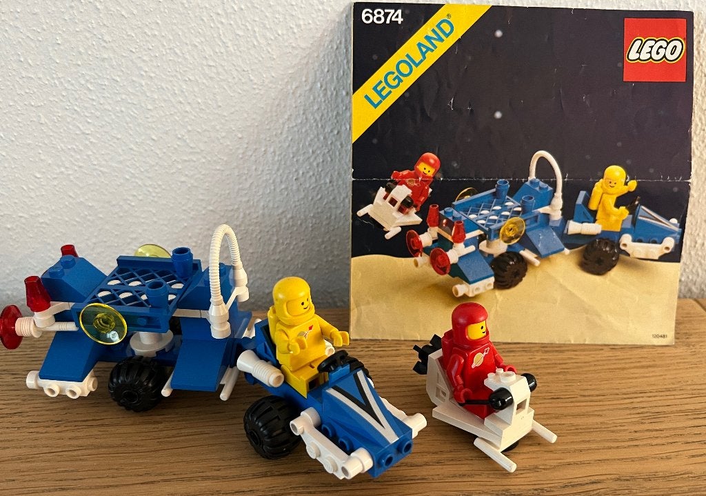 Retro Lego 6874 Transporter with Scout Legoland, Gebruikt, Lego, Ophalen of Verzenden, Complete set