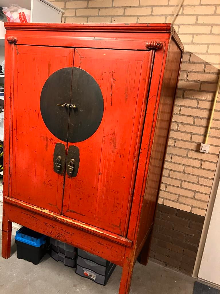 Chinese meiden kast, Huis en Inrichting, Kasten | Kledingkasten, Ophalen, Gebruikt, 100 tot 150 cm, 50 tot 100 cm