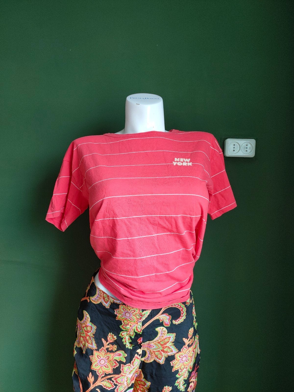 America Today T-shirt rood gestreept 'New York' XS, Ophalen of Verzenden, Korte mouw, Maat 34 (XS) of kleiner, America Today