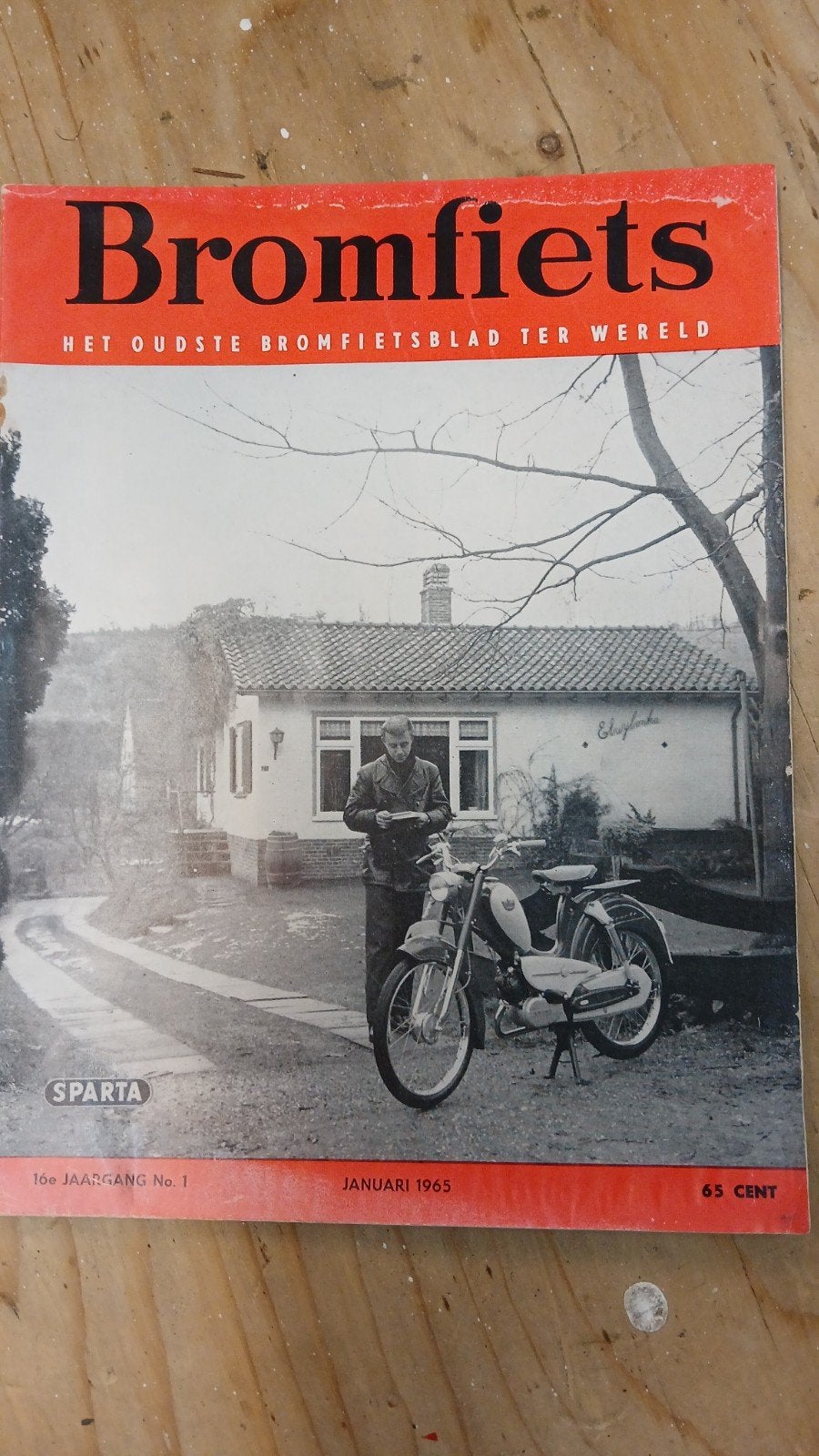 bromfietsblad de bromfiets de fietsmotor, Ophalen, Gebruikt