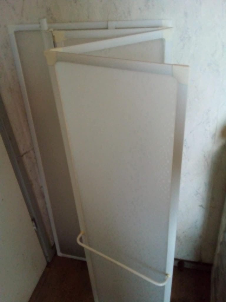 badscherm VidaXL, Huis en Inrichting, Ophalen, 100 tot 150 cm, 100 tot 150 cm, Overige typen