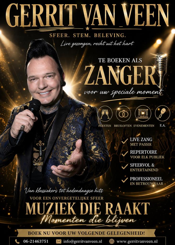 Zanger Gerrit van veen, Ophalen, Zo goed als nieuw, Nederlandstalig