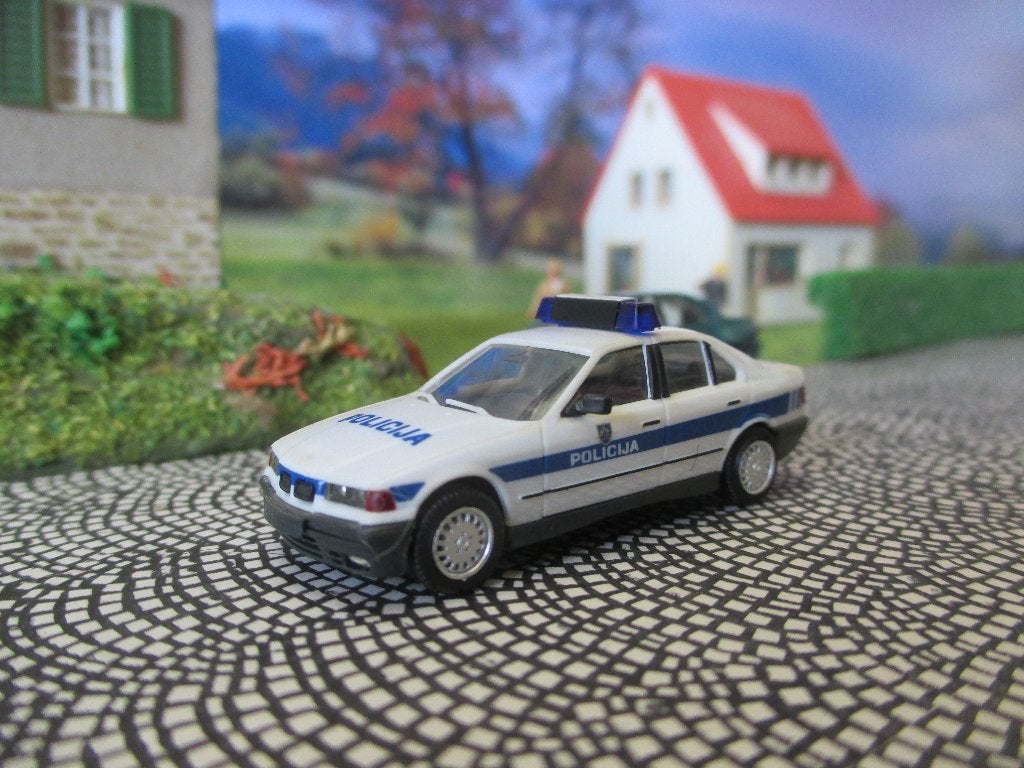 BMW E36 3-Serie - Herpa POLICIJA Politie Slovenia, Ophalen of Verzenden, Zo goed als nieuw, Auto, Herpa