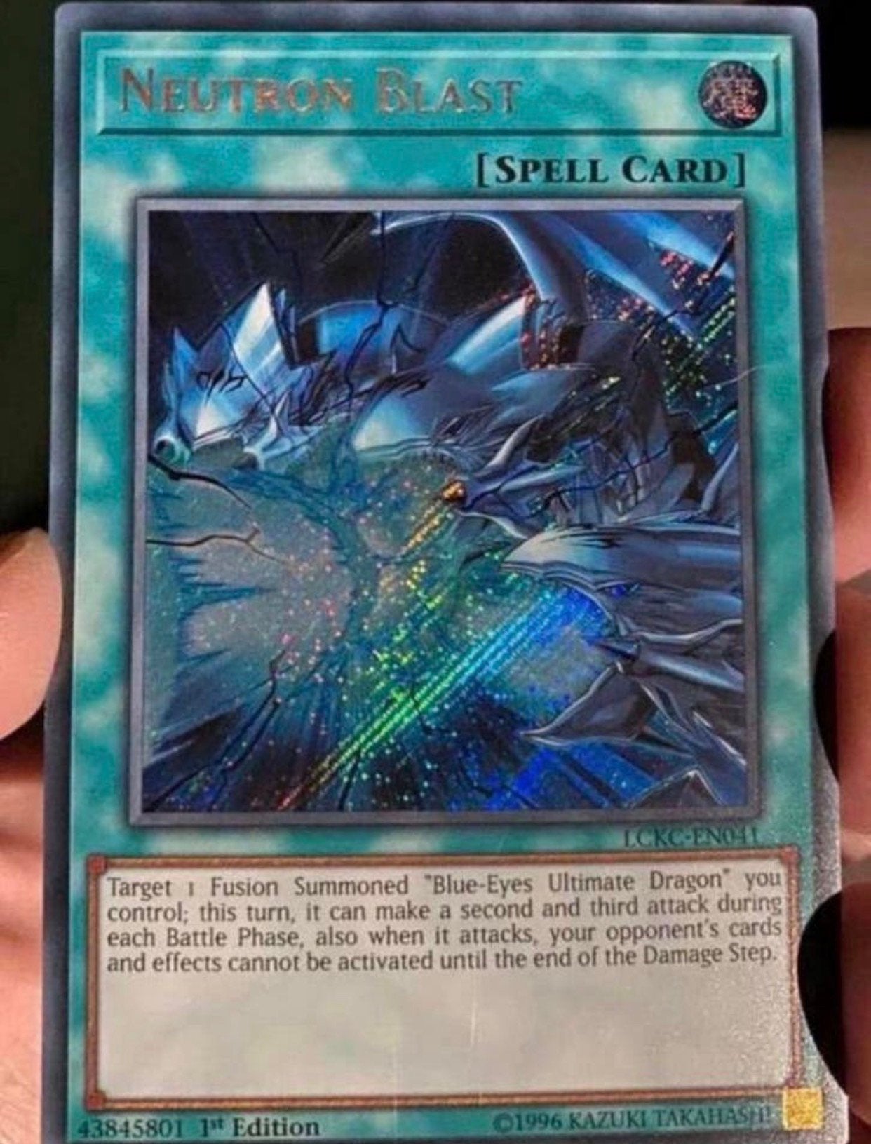 Yu-Gi-Oh! Neutron Blast LCKC 1st Edition !, Hobby en Vrije tijd, Verzamelkaartspellen | Yu-gi-Oh!, Ophalen of Verzenden, Zo goed als nieuw