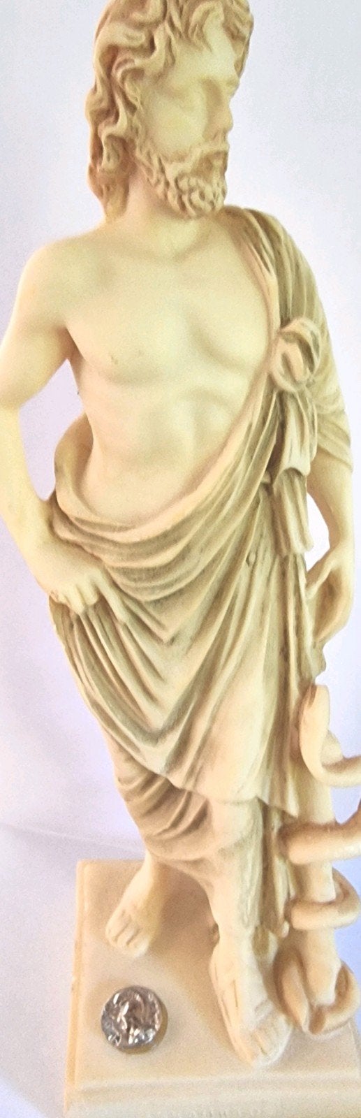Klassiek Albasten Beeld, Antiek en Kunst, Kunst | Beelden en Houtsnijwerken, Beeld, Steen of Keramiek, Man, 20 - 50 cm, Europa