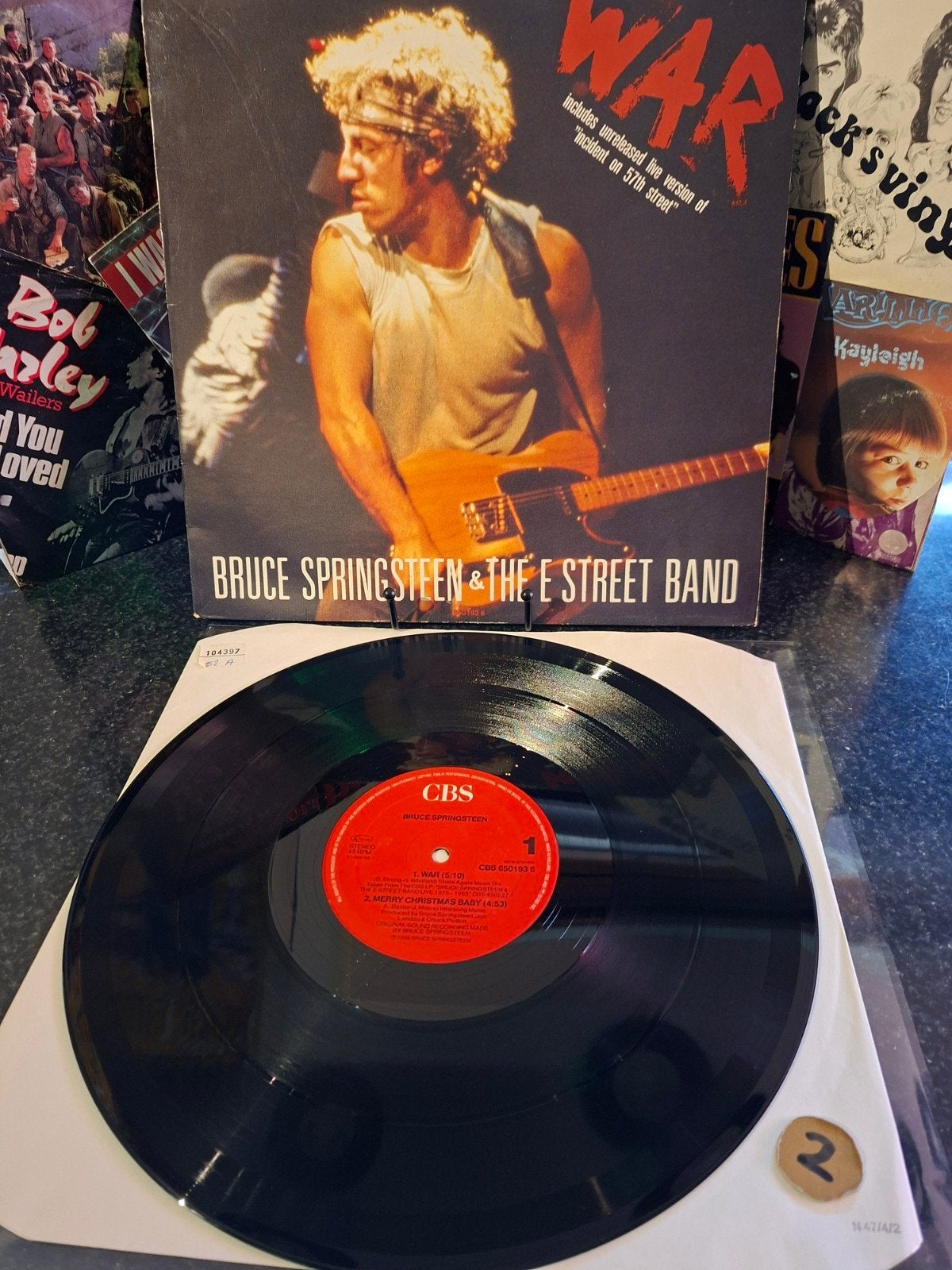 Bruce Springsteen - War   Maxi-Single  1986, Gebruikt, Ophalen of Verzenden, Beschermende buitenhoes, 12 inch
