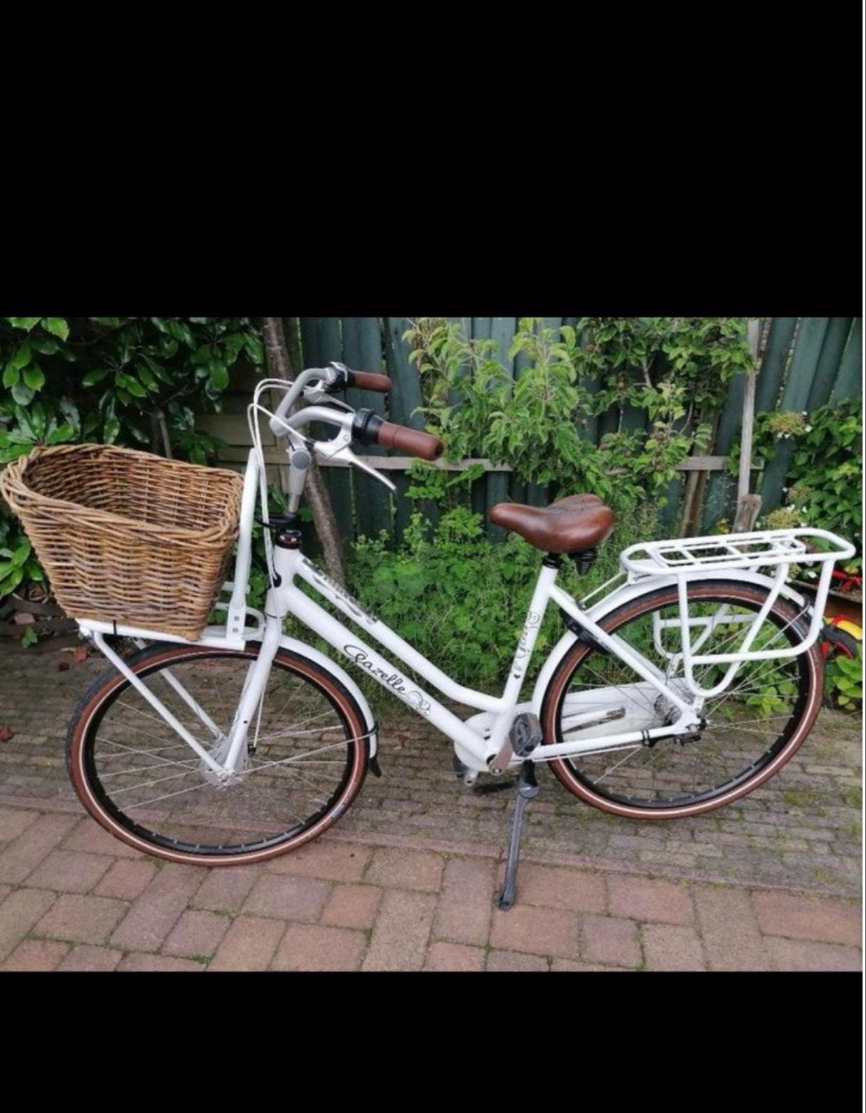 Gazelle Miss Grace Damesfiets met Mand - Wit, Fietsen en Brommers, Ophalen, Velgrem, 50 tot 53 cm, Gazelle