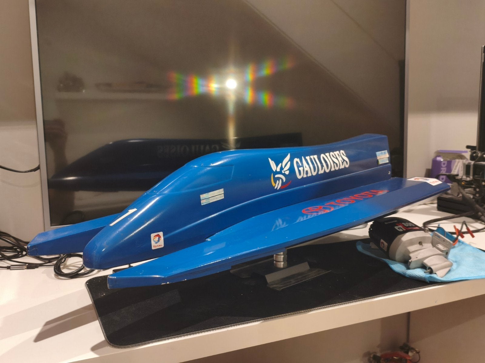Mooie F1 RC boot met Graupner GTX800 outboard, Ophalen of Verzenden, Gebruikt, Overige merken