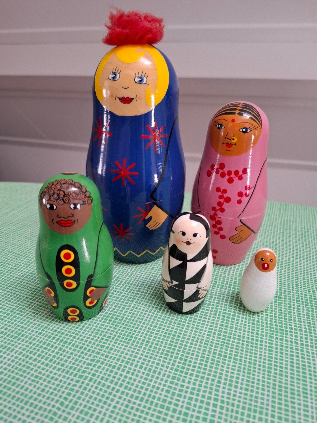 Vintage IKEA "Jutanäs" matroesjka-nestpoppen, Maria Vinka, Ophalen of Verzenden, Zo goed als nieuw
