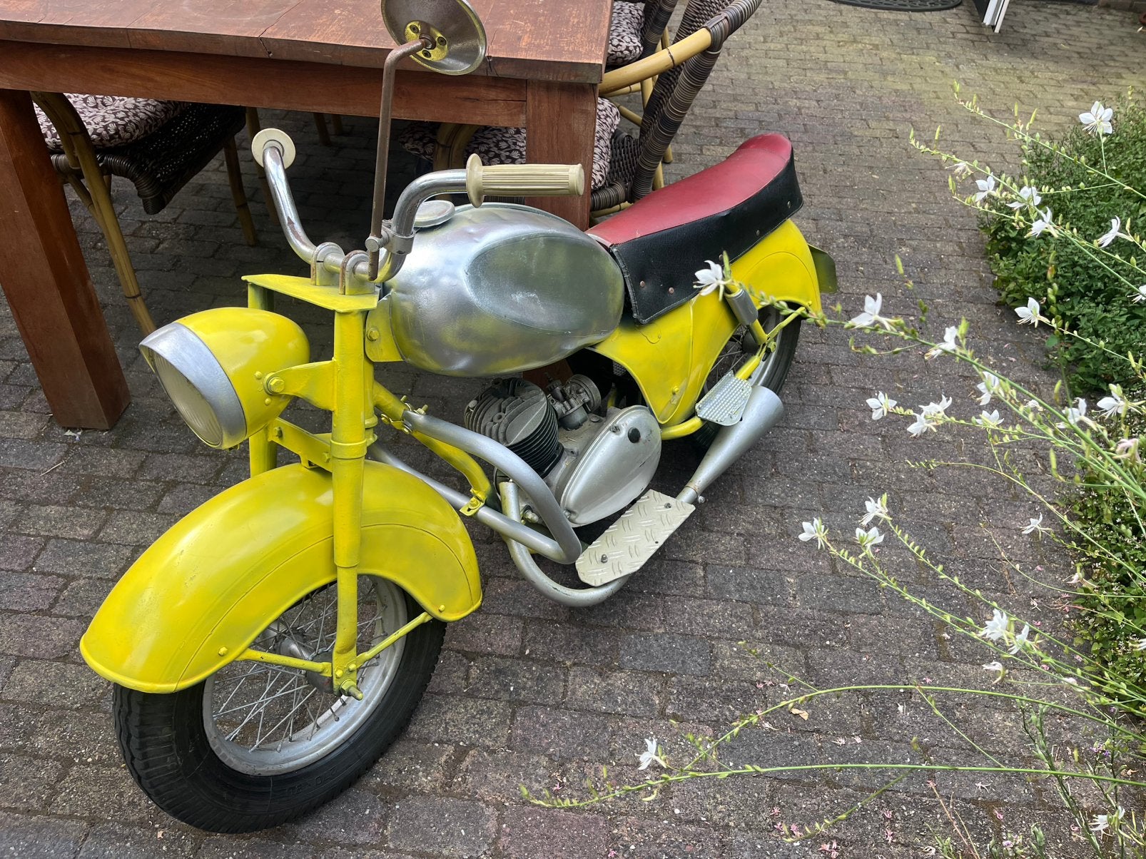 grote draaimolen motor  franse kermis motorfiets antiek, Ophalen