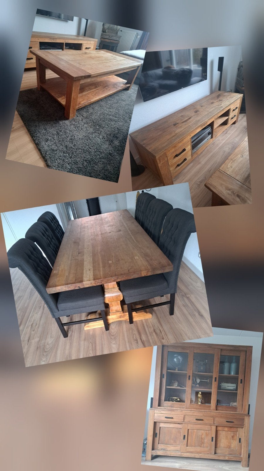 complete teakhouten meubelset, in goede staat, Ophalen