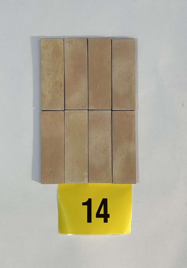 Beige, keramische tegels 5x15 cm – ± 1,98m² – restpartij, Ophalen, Nieuw, Minder dan 20 cm, Minder dan 20 cm