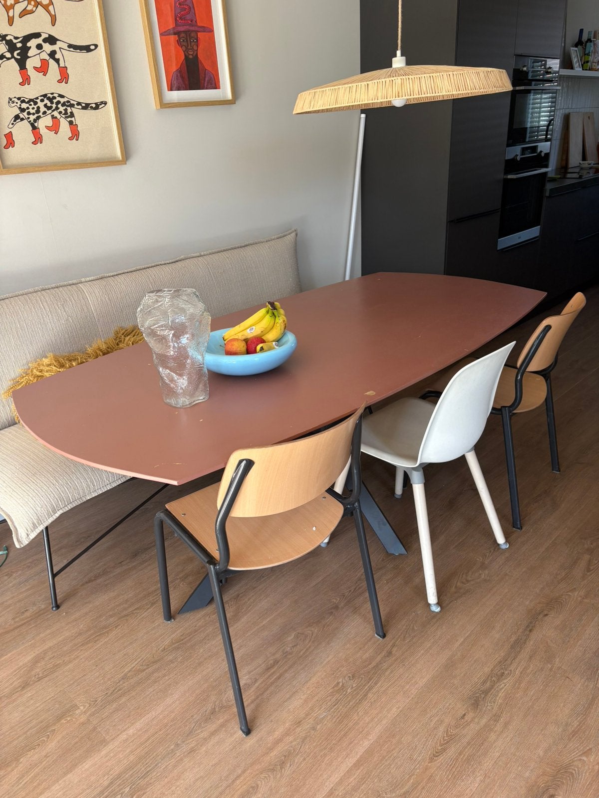 Eetkamer tafel, Huis en Inrichting, Tafels | Eettafels, Ophalen, Gebruikt, 100 tot 150 cm, 200 cm of meer