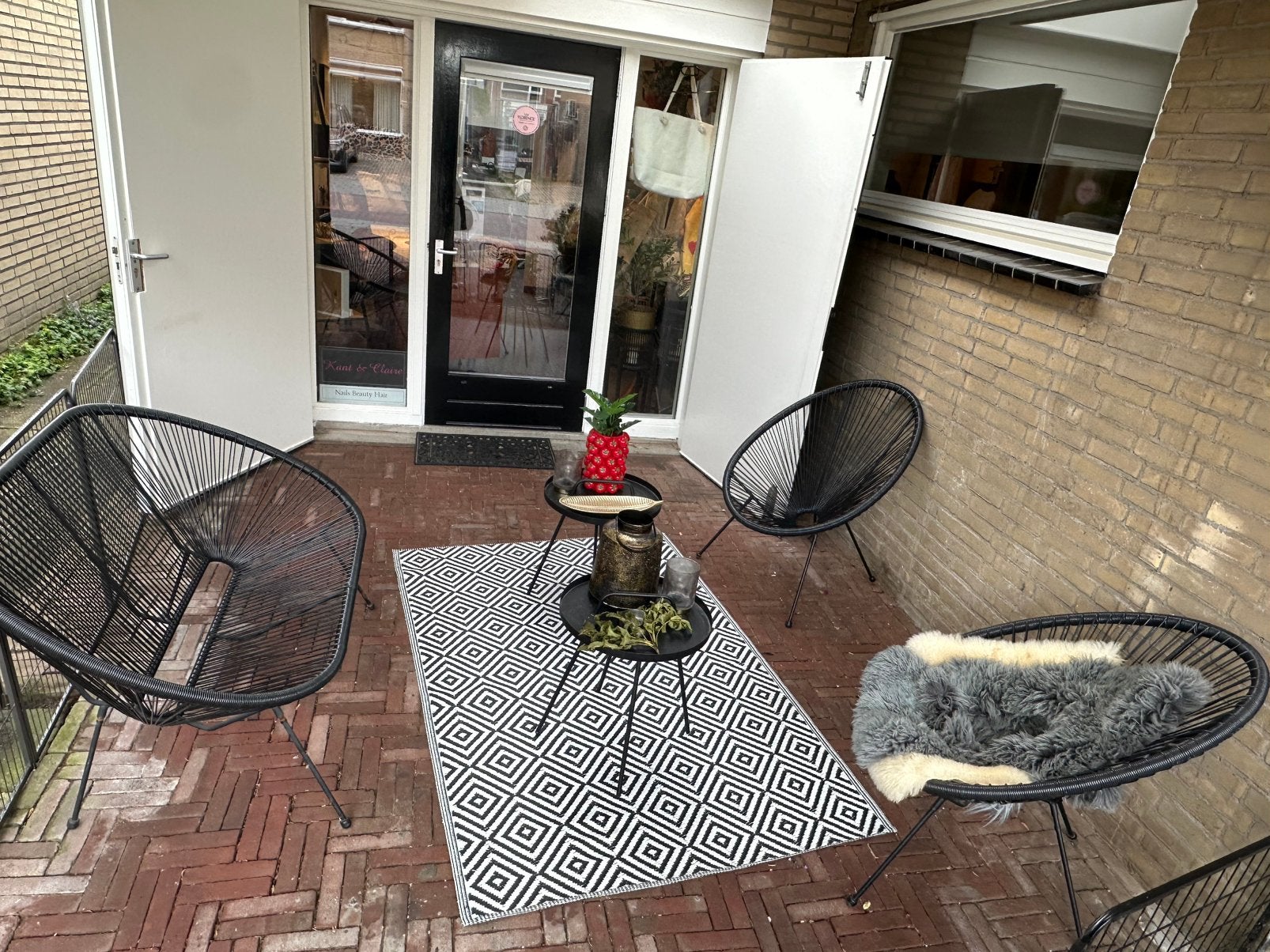 Super leuke tuin set te koop!, Tuin en Terras, 4 zitplaatsen, Kunststof, Ophalen of Verzenden, Zo goed als nieuw
