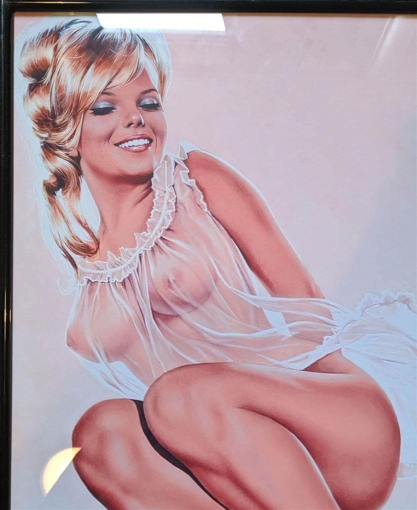 ASLAN Naakt Sexy Retro Pin up Mancave Bar Poster in Lijst, Verzenden, Nieuw, A1 t/m A3, Film en Tv
