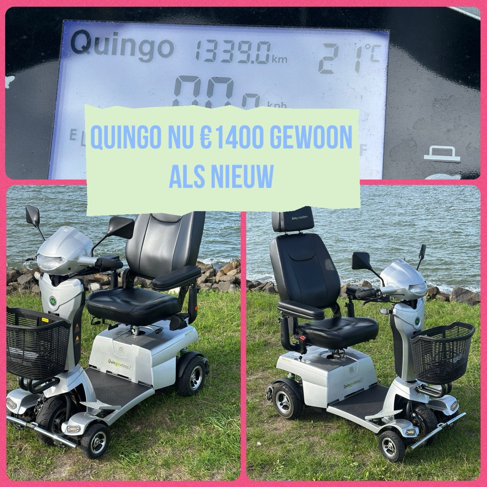 Scootmobiel Quingo als nieuw nu €1400, Meer info ☎️0️⃣6️⃣➖2️⃣0️⃣9️⃣0️⃣1️⃣0️⃣4️⃣0️⃣, Quingo, Ophalen of Verzenden, Zo goed als nieuw