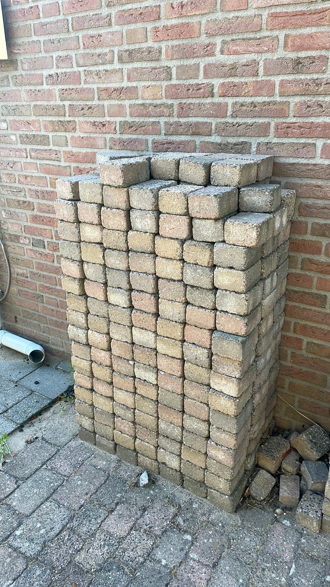 Gratis koppelstone stenen  diverse maten, Ophalen, Gebruikt, Klinkers, 5 tot 10 m²