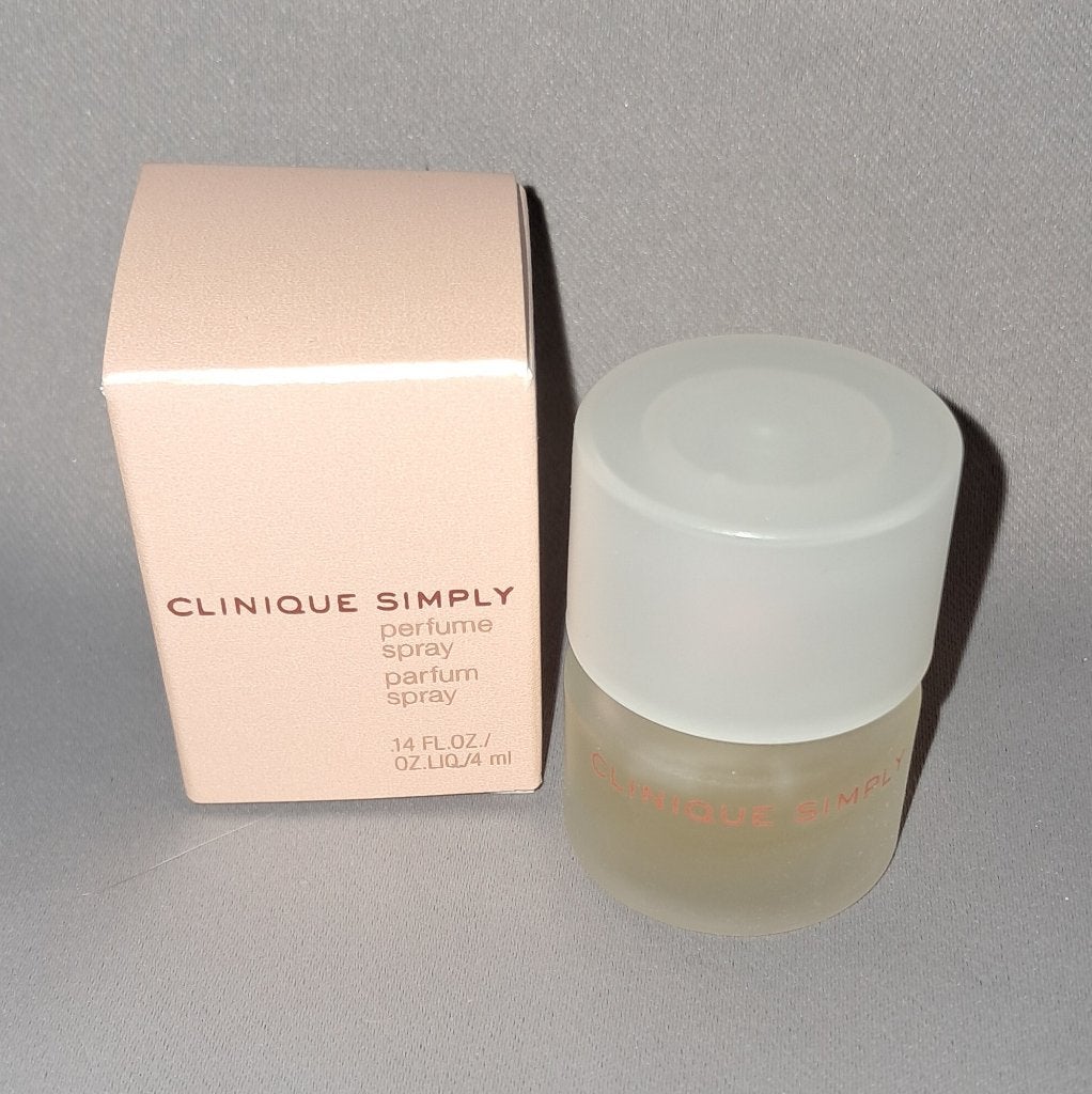 Volle parfum Clinique Simply + doosje, Ophalen of Verzenden, Zo goed als nieuw, Miniatuur, Gevuld