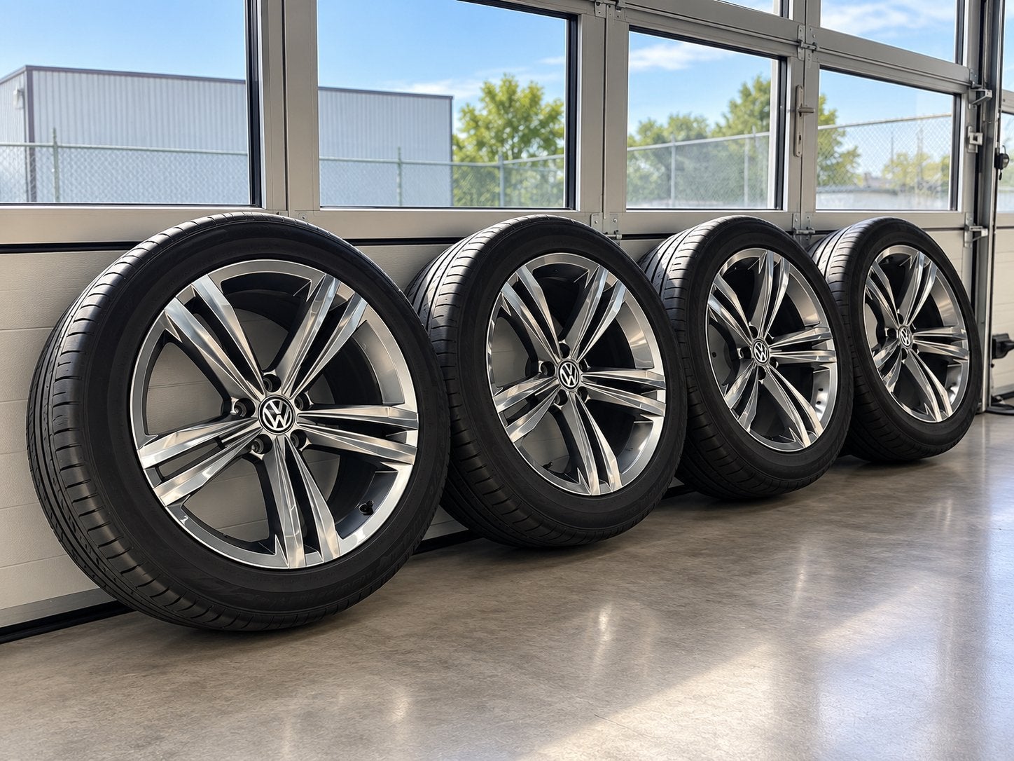 19 inch Originele VW Tiguan R-line Sebring Set, 19 inch, Gebruikt, 255 mm, Banden en Velgen