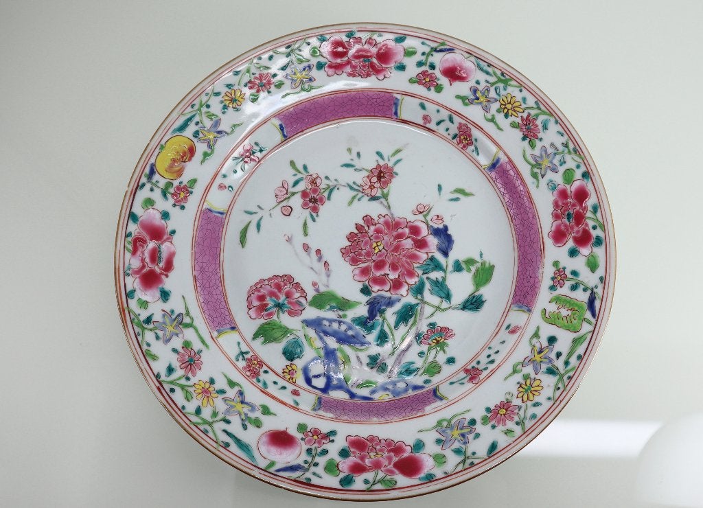 Chinees porseleinen Famile Rose bord, Ophalen of Verzenden