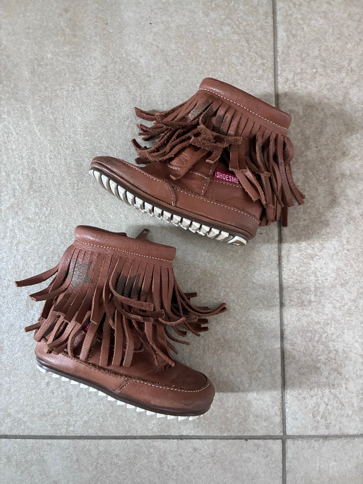 Shoesme Babyproof laarsjes met franjes - Maat 20, Ophalen of Verzenden, Gebruikt, Jongen of Meisje, Laarzen