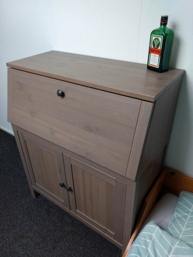 Computertafel/kast, secretaire, type Hemnes, Ophalen, Zo goed als nieuw, Modern