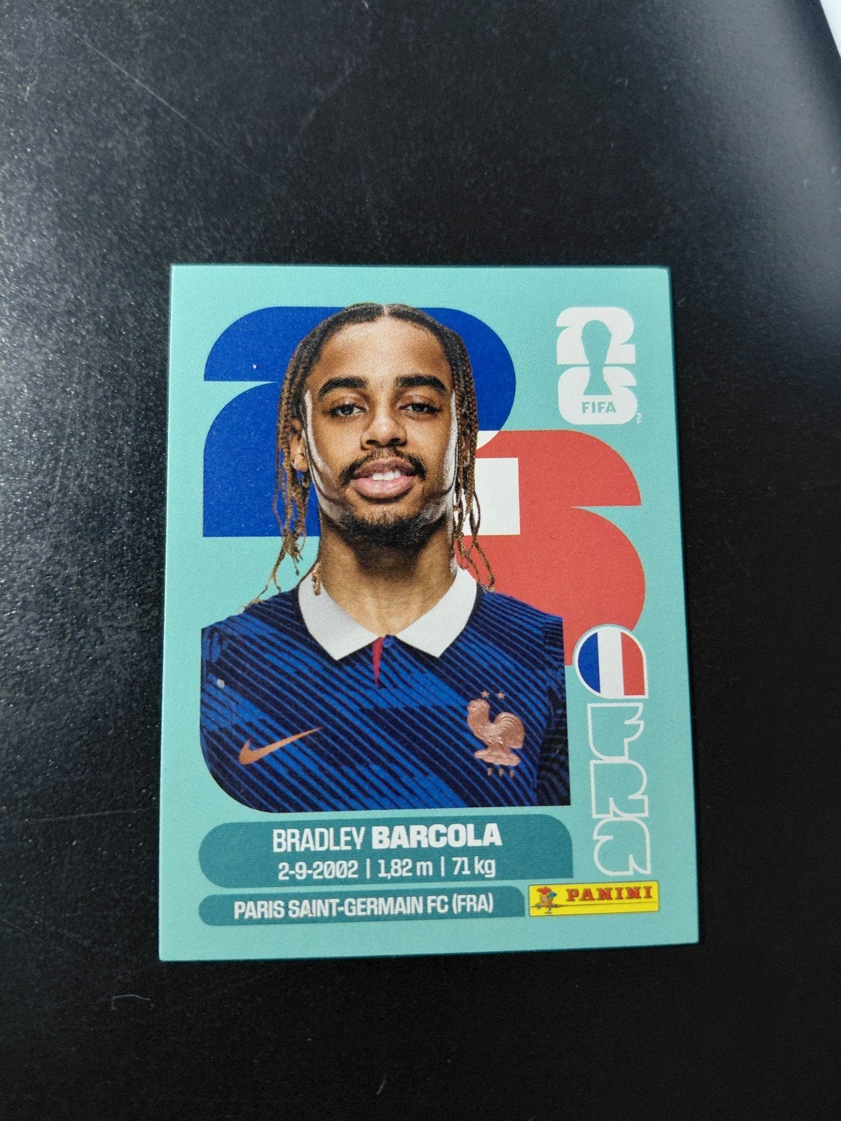 bradley barcola (frankrijk/liverpool) panini wk 2026, Ophalen of Verzenden, Nieuw