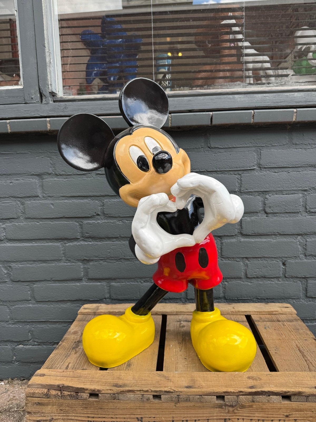 Grote Mickey Mouse Beeld - Perfect voor Decoratie, Ophalen, Gebruikt, ., .