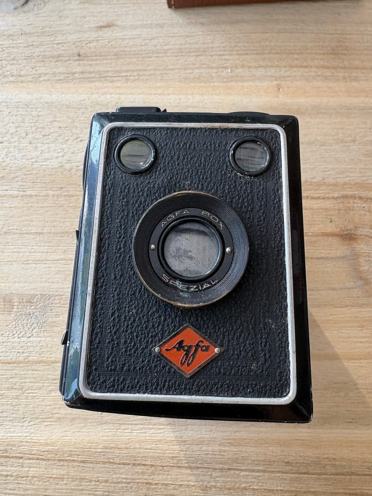 Vintage Agfa Box Spezial camera met lederen tas, Ophalen of Verzenden