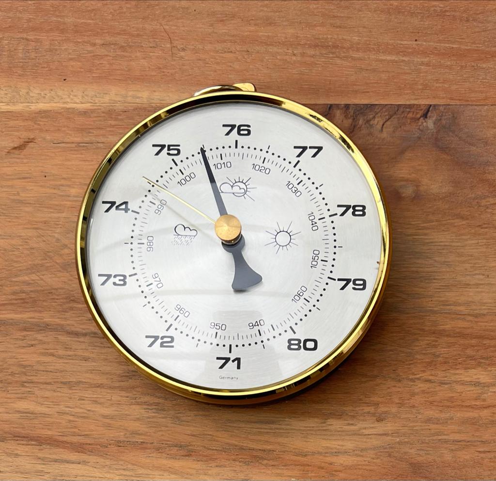TFA Barometer - Zwart/Goud - Nieuw in doos, Ophalen of Verzenden, Nieuw, Barometer