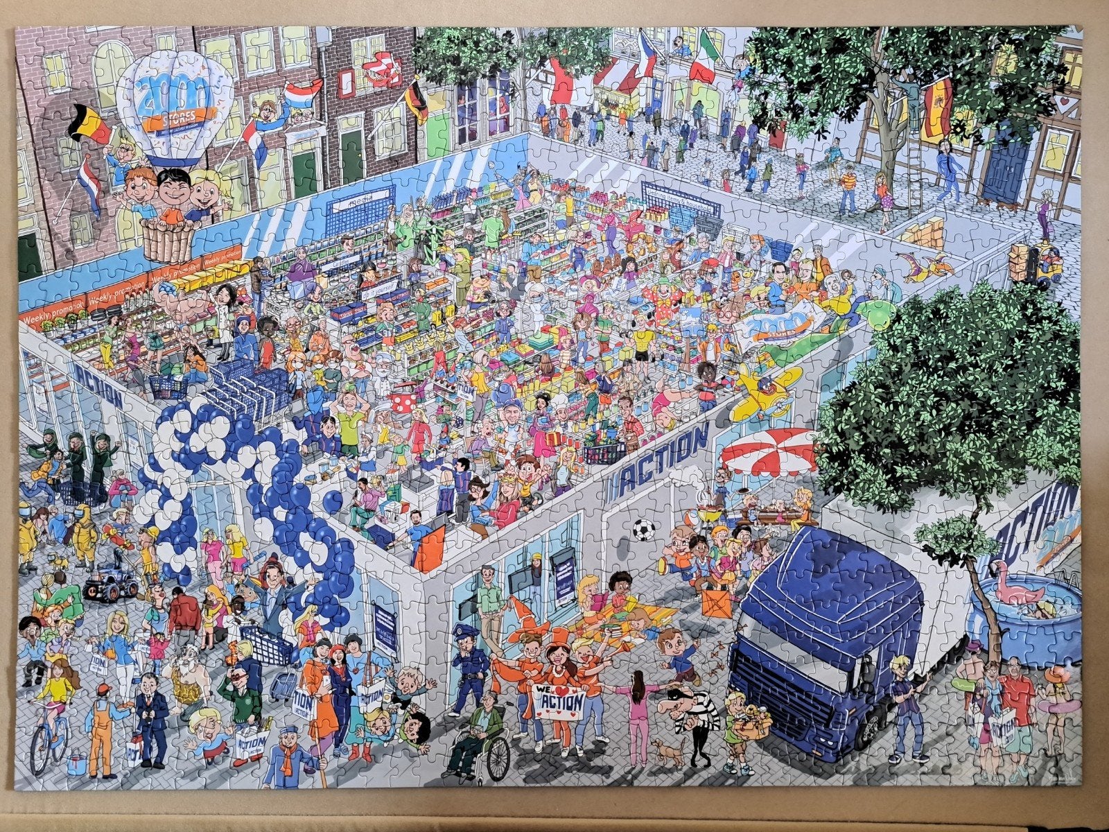 puzzel action, Ophalen of Verzenden, 500 t/m 1500 stukjes, Zo goed als nieuw