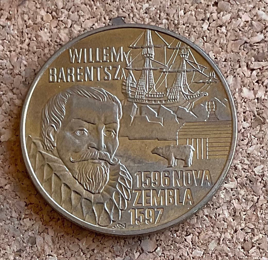 Penning - Nederland 5 euro 1996 Willem Barentsz Nova Zembla, Postzegels en Munten, Penningen en Medailles, Ophalen of Verzenden