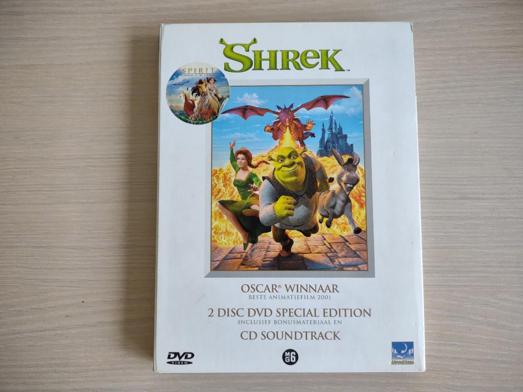 DVD Shrek, 2 DVD Special Edition en CD Soundtrack in OVP, Gebruikt, Tekenfilm, Ophalen of Verzenden, Alle leeftijden