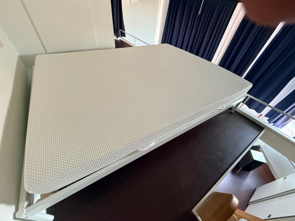 Ikea Mattress (Åbygda) and Bed Frame (Velvelstad) 160x200cm, Ophalen, Overige materialen, Wit, Tweepersoons