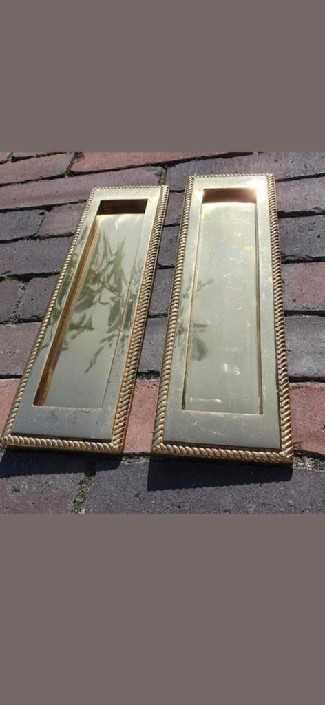 2 prachtige antieke koperen middelmaat brievenbussen €89, Antiek en Kunst, Ophalen of Verzenden, Koper