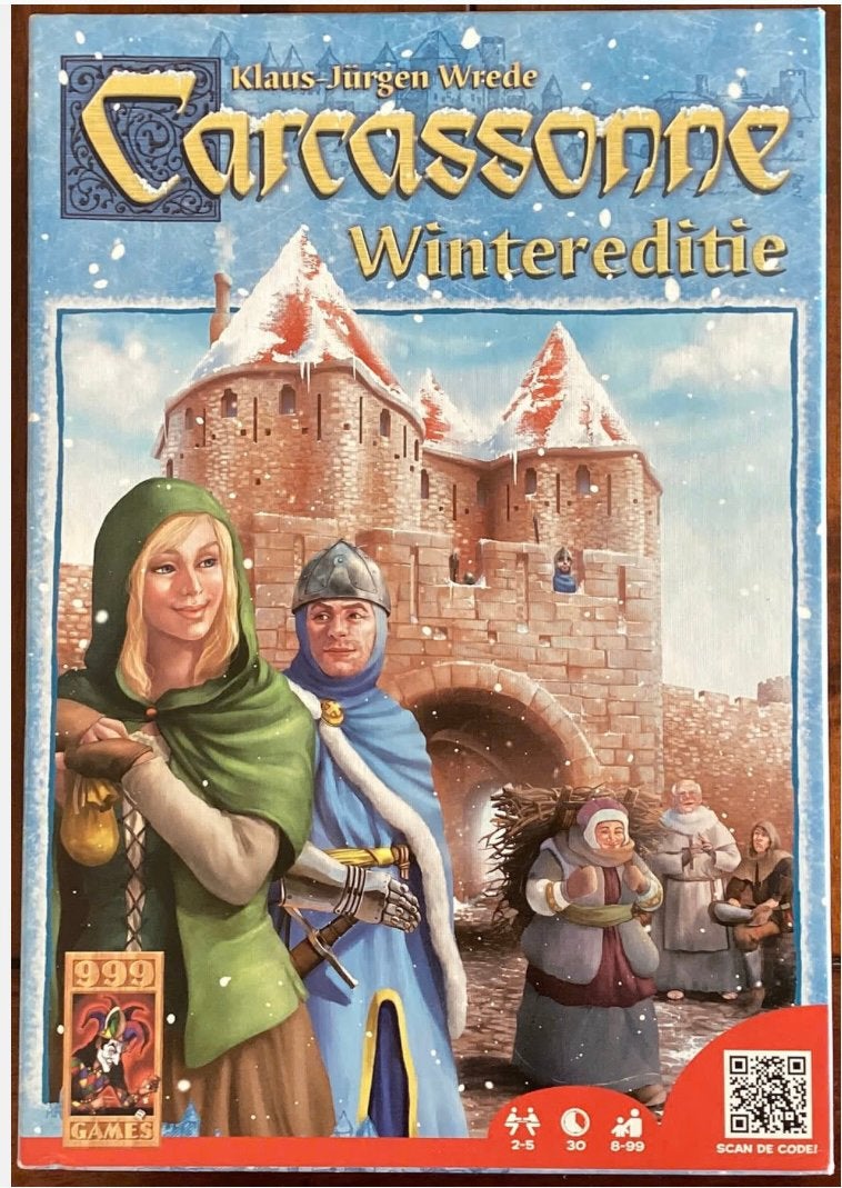 Carcassonne wintereditie incl peperkoekman, Hobby en Vrije tijd, Ophalen of Verzenden, Zo goed als nieuw, 999 Games