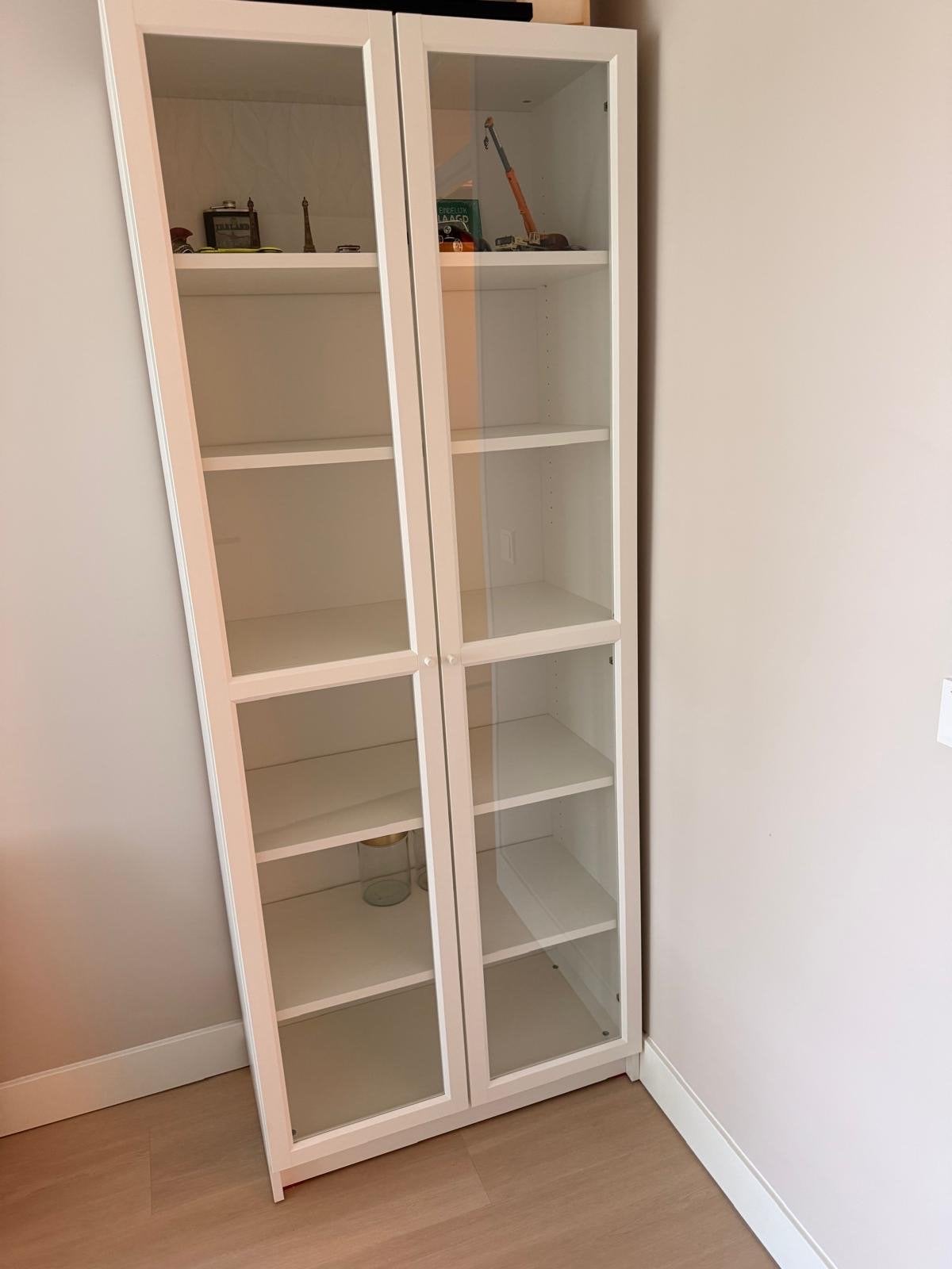 IKEA Billy Boekenkast met Oxberg Glazen Deuren, Ophalen, 200 cm of meer, 50 tot 100 cm, Zo goed als nieuw