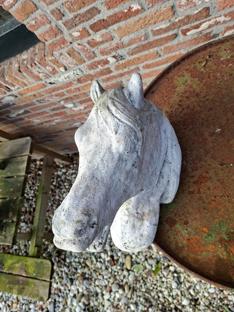 betonnen paardenhoofd, Tuin en Terras, Ophalen of Verzenden, Gebruikt, Beton, Overige typen