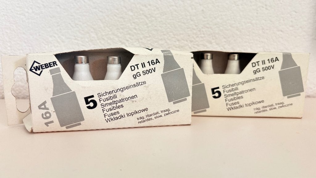 Weber Smeltzekeringen 16A/500V, Doe-het-zelf en Verbouw, Elektra en Kabels, Ophalen of Verzenden, Nieuw, Overige merken, Overige typen